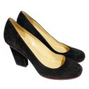 Kate Spade  Size 10B Black Suede Leather Round Toe Square Heel Shoes Photo 2