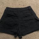 Forever 21 XS Black High Waisted Jean Cargo Pocketed Micro Shorts Photo 1