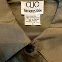 Nordstrom 80s Vintage CLIO For  Button Down Shirt 100% Silk Short Sleeve Green L Photo 34