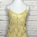 Zeagoo NWT  Gold Dripping Sequins Tank Top Size Large Photo 8