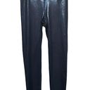 American Eagle Metallic Blue Faux Leather High-Waist Legging/ Tight Pant 6 Long Photo 0