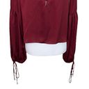 L'Academie L’academie Womens The Airy Blouse in Cabernet Red Revolve Size Small Photo 3