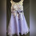 Jaden lilac dress with white upper shoulders tulle with flowers Size 16 Photo 3