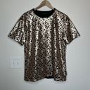 Jaded London leopard sequin short sleeve lined blouse size XL Photo 1