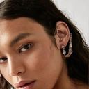 Free People NWT  Santeria Ear Cuff in Crystal Photo 0