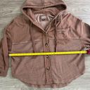 American Eagle  Big Hug Hooded Shacket Jacket Brown Button Down size L / XL Photo 10