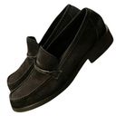 DKNY Vtg 90s  Black Suede Leather Moc Toe Buckle Loafers Sz 8M Photo 0