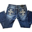 Miss Me  leather cross bootcut jean 31 Photo 1