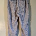 Lou & grey Linen Pull On Drawstring Golf Pants Women Size Small Light Gray & White Photo 3