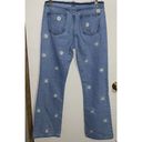 Edikted  Jeans Women’s Small Floral Light Wash Y2K Wide Leg Photo 4