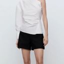 ZARA NWT  Black high waisted pleated shorts with side zipper size XL Photo 1