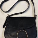 Krass&co G.H Bass & . Black Leather Crossbody Saddle Bag Purse Photo 0