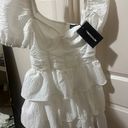 Pretty Little Thing white crinkle dress Photo 2