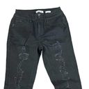 Ymi  Wanna Betta Butt? Mid-Rise Distressed Stretch Skinny Black Jeans Women 29 Photo 1