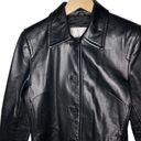 Nine West  Vintage Leather Jacket Black Button Front, size SP / PS Photo 1