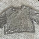 H&M Silver Sequin Crop Top Photo 0