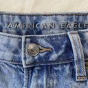 American Eagle  Jeans Women  Blue Mom Straight Jean High Rise Denim Ripped Size 8 Photo 3