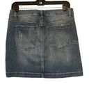 Chelsea and Violet  Distressed Denim Mini Skirt, Sz M Photo 7