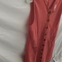 Joan Rivers : Coral button down dress- cotton top with linen bottom- pockets-MP Photo 10