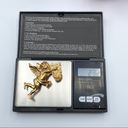 Unsigned Gold Angel Cherub Harp Brooch Photo 6