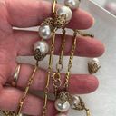 The Bar Vintage faux glass Pearls and chain 48” necklace Photo 1