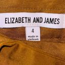 Elizabeth and James  Women’s Paperbag Waist Pleated Camel Color Cuffed Pants Size 4 Photo 9