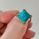 Boutique “Belize” Southwestern Blue Turquoise Silver Ring 9 Cowgirl Maximalist Photo 8