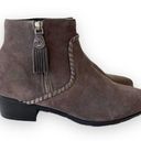 Jack Rogers  Gray Suede Ankle Boots Women’s Size 9 Winter Bootie Coastal Cowgirl Photo 0