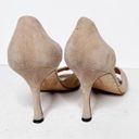 Manolo Blahnik  Sedaraby Camel Flesh Nude Suede Pumps Dorsay Beige Shoes Sz 37 6 Photo 3