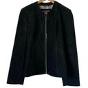 Bernardo  Nordstrom Suede Jacket Black Leather Zip Front Women’s Size Large L Photo 7