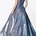 Cinderella Divine Royal Blue Metallic Dress Photo 1