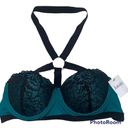 Frederick's of Hollywood NWT Frederick’s of Hollywood Green Lace Halter Harness Padded Push-up Bra Photo 0