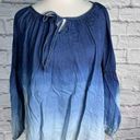 Dylan  true grit ombré tie dye blue blouse new size medium Photo 0