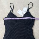 Good American : Black Checkered Terrycloth Swimsuit Photo 7