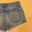 Volcom 5/$20  Blue Light Wash High Waisted Distressed Denim Shorts Size 26 Photo 5