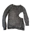 NBD  Mundaka Distressed Oversized Black Metallic
Sweater(Size Small) Photo 2