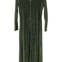 Flax Vintage 90’s  Green Velour Maxi Dress Small Photo 0