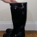 Hunter Original  Tall Gloss Black Rain Boots Photo 2