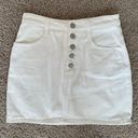 Brandy Melville White Denim Mini Skirt Photo 4