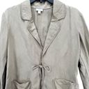 J.Jill  Blazer Jacket Womens Size XS Tan Linen Blend Tie Front Blazer Lagenlook Photo 2