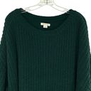 American Eagle  Women’s Forest Green Slouchy Oversized Chenille Sweater Photo 3