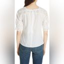 Maje  Loody Eyelet Short Sleeve Top in White Size 2 (Medium) Photo 3