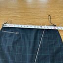 Romeo + Juliet Couture Navy Green Window Pane Short Tailored Skirt with Zippers Photo 4