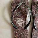 Havaianas Flip Flops Carnaval Black Sparkle Glitter Confetti Photo 5