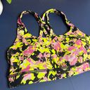 Lululemon Energy Bra Luxtreme NWT Size 4 Inflect Floral Highlight Yellow Multi Photo 2