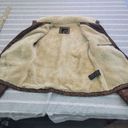 a.n.a  A New Approach Womens Small Cognac Brown Faux Leather Jacket Shacket Photo 7