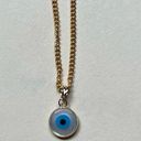 Tehrani Jewelry 14k Real Gold evil eye white Pendant | Birthday gift | lucky charm | Real Gold Evil Eye protection pendant | Photo 1