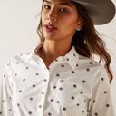 Ariat  Women's Kirby Fitted Thunderbird Western Aztec Shirt, White Size M Photo 4