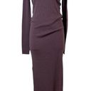 Amethyst RICK OWENS Ribbed Long Sleeve Dress in  Large Womens Maxi Knit Bodycon Photo 3