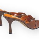 Isaac Mizrahi new  ⌘ Open Vamp Lizard Kitten Heel Mule Sandals ⌘ Orange Brown 10 Photo 2